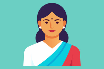 Healthcare worker wearing a sari vector design