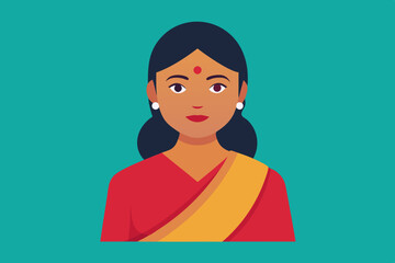 Healthcare worker wearing a sari vector design