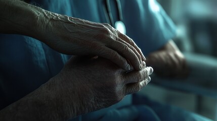 Obraz premium Intertwined Hands of an Elderly Couple