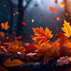 autumn fall leaves background cinematic
