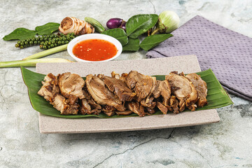 Asian cuisine Baked duck breast