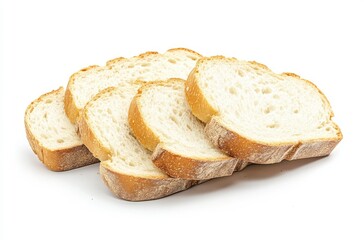 Fototapeta premium Slices of bread isolated on a white background