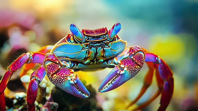 cute colorful crab prints