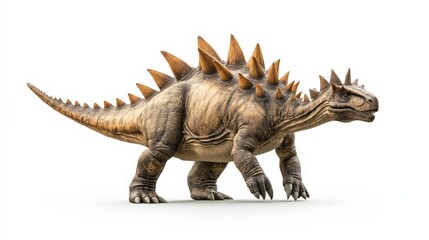 Obraz premium High-quality 3D illustration of a spiked dinosaur, perfect for educational content, science articles, and dinosaur enthusiasts.
