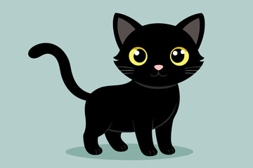 Kitten is a black vector design on a white background
