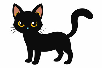Kitten is a black vector design on a white background