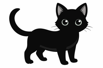 Kitten is a black vector design on a white background