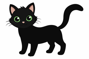 Kitten is a black vector design on a white background