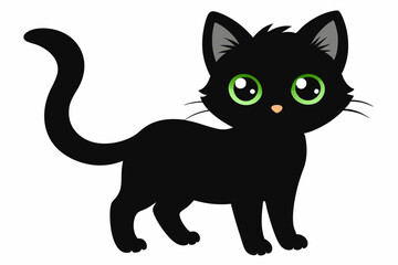 Kitten is a black vector design on a white background