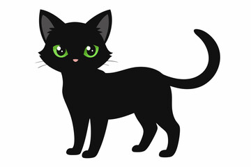 Kitten is a black vector design on a white background