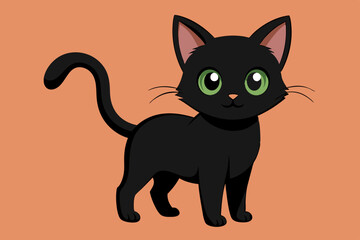 Kitten is a black vector design on a white background