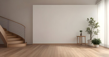 empty scene to use in interior designs and mockups
