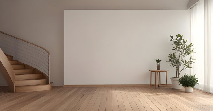 empty scene to use in interior designs and mockups