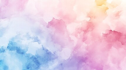 Vintage-style abstract watercolor background featuring pastel colors, clouds, and a textured surface with hints of pink, blue, and yellow, evoking a natural and artistic feel