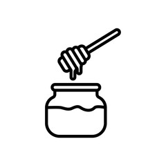 honey icon vector in line style