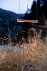 wild west highland with wooden lamp