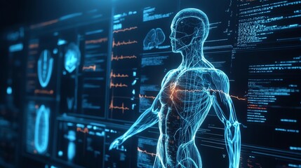 Human Body Anatomy Digital Visualization