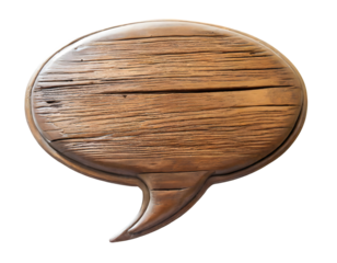 3D speech bubble on a white isolated background. Generative AI.