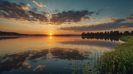 Beautiful summer sunrise