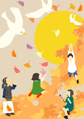 Children autumn festival poster