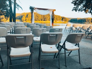 chairs and tables in a restaurant