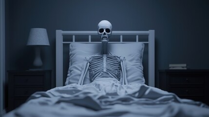 Skeleton in Bed.