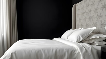 close view of Duble bed in white background png 