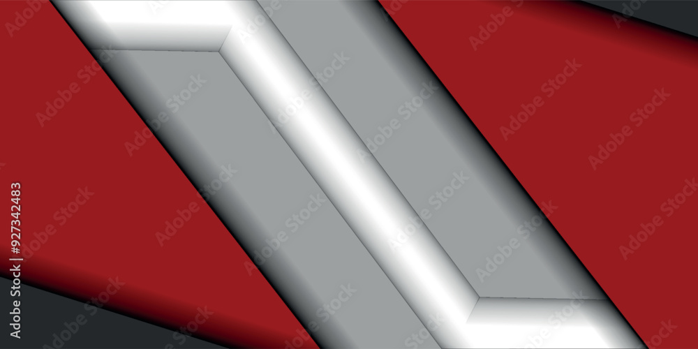 Poster abstract red white black grey presentation background with geometric lines. suitable for presentatio