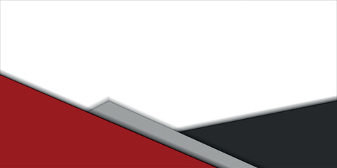 Abstract red white black grey presentation background with geometric lines. Suitable for presentation background design, vector.