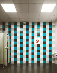 interior of wc public toilet