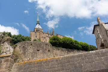 France : detail of the Mont Saint Michel abbey