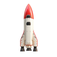 Obraz premium A sleek and modern rocket design ready for launch, showcasing advanced technology and innovative engineering principles. isolated on a transparent background