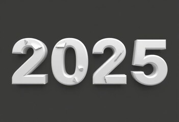 text 2025 background 3d rendering, ai