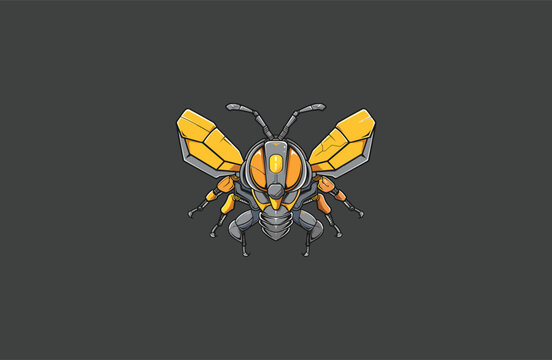 bee robot design vector illustration