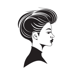  Pixie Cut Model Stock Vectors and Vector Art on white background