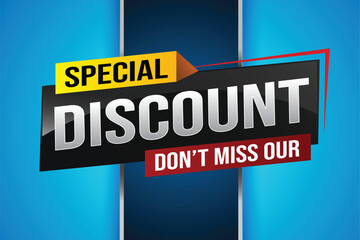 discount special offer poster dont miss out banner graphic design icon logo sign symbol social media website coupon


