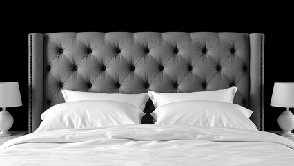 close view of Duble bed in white background png 