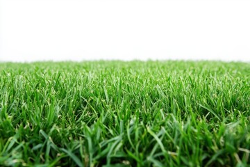 Obraz premium Elegant close-up of a lush, well-maintained lawn under bright daylight