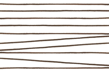 Brown Leather Cord Pattern on White Background isolated on a transparent background
