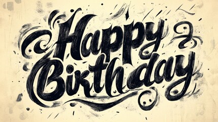 Bold and Artistic Happy Birthday Celebration Design