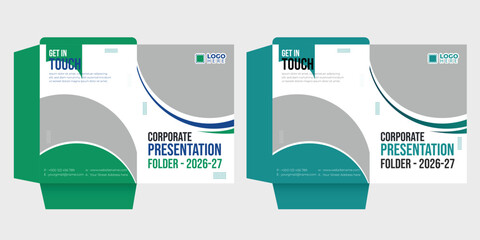Corporate company profile brochure folder template design