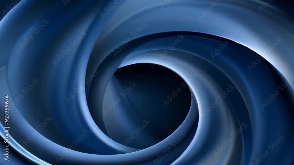 Poster abstract blue swirls digital loop vortex circular background smooth motion animation video