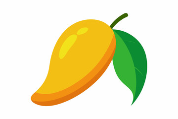 Vector design of mango leaves on a white background