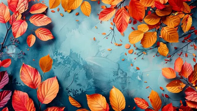 abstract background in colors and patterns for First Day of Autumn