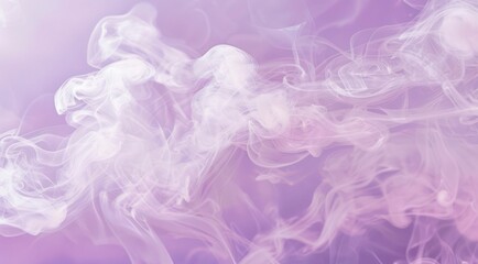 Fototapeta premium Flowing smoke on light purple background.