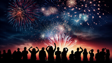 Fototapeta premium Independence Day celebrations, fireworks