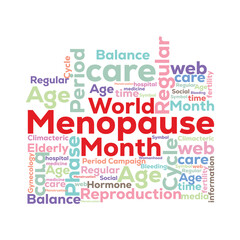 World Menopause Month. banner background vector illustration with awareness design.