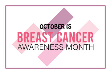 Breast Cancer Awareness Month. banner background vector illustration with awareness design.
