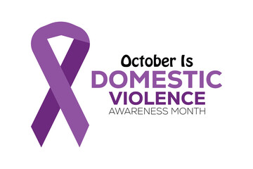 Domestic Violence awareness month. banner background vector illustration with awareness design.