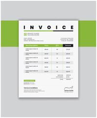 Minimal invoice design template, Invoice template layout, Simple invoice layout